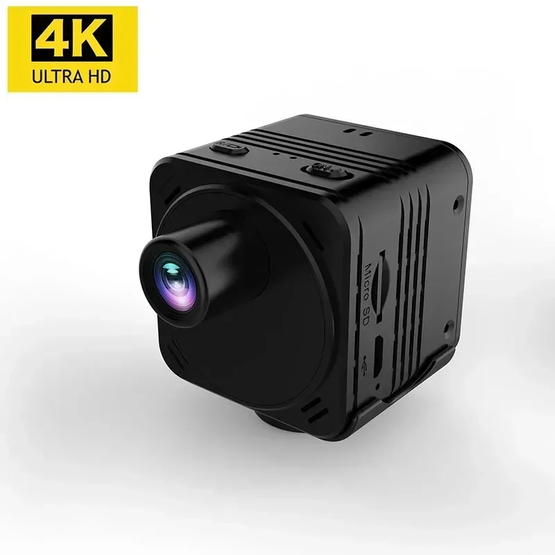 Minicámara 4K Full HD con WiFi para el hogar, cámara con batería, aplicación, visión nocturna IR, detección de movimiento, Micro grabadora de voz y vídeo