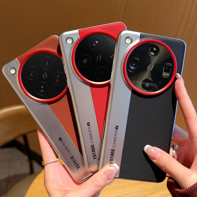 For OPPO Find X8s,X8s Plus,X8 Ultra Case Fashion Textured Stripes PU Leather +Electroplated Frame Camera Protection Cover