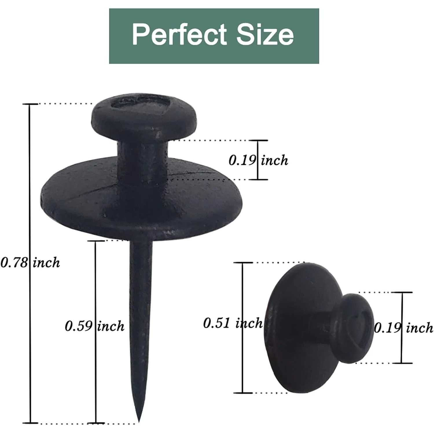 30 thumbtack wall hook, double-ended thumbtack wall hanging