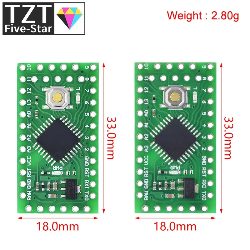 LGT8F328P LQFP32 MiniEVB 3.3V / 5V Replaces Pro Mini ATMEGA328P Fully Compatible For Arduino USE HT42B534-1 Driver