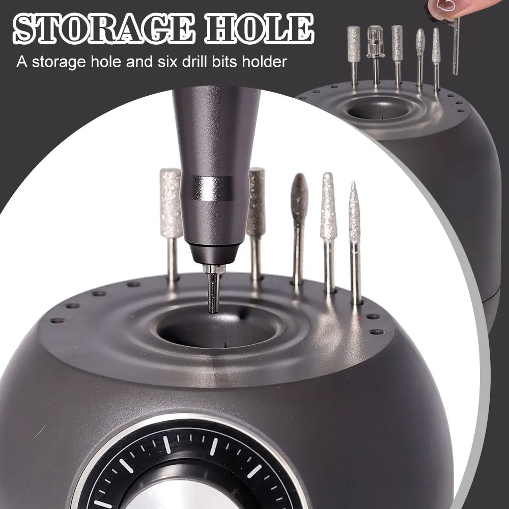 35000 دورة في الدقيقة الكهربائية سطح المكتب مسمار الحفر آلة تلميع مجموعة شاشة الكريستال السائل مزيل طلاء الأظافر للتقليم والعناية بالقدم