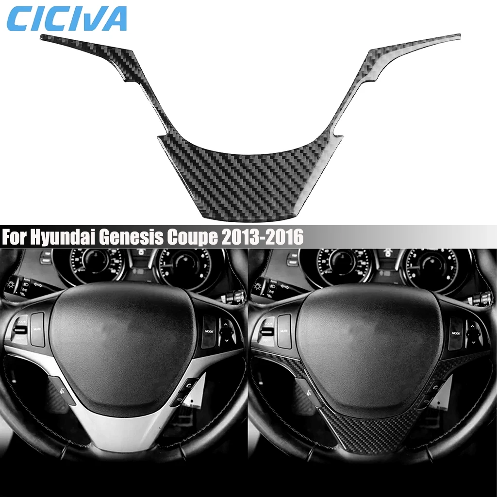 

For Hyundai Genesis Coupe Car Accessories 2013-2016 Carbon Fiber Driver Wheel Chin Panel Interior Cover Sticker Tuning Auto Trim