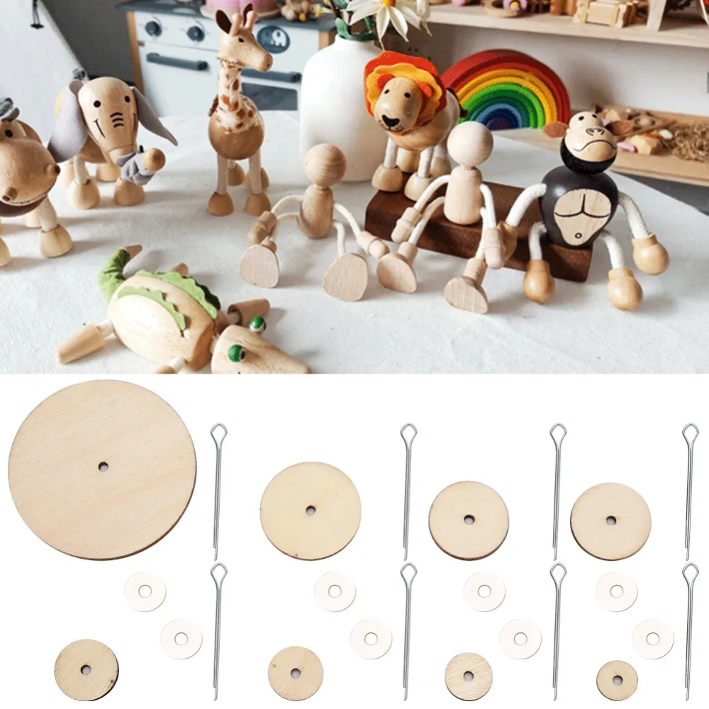 

320PCS Rotatable Wood Joints Set Wooden Cotter Pin Joint Set Lightweight Sturdy Bear Craft Connectors Handmade Bear Dolls