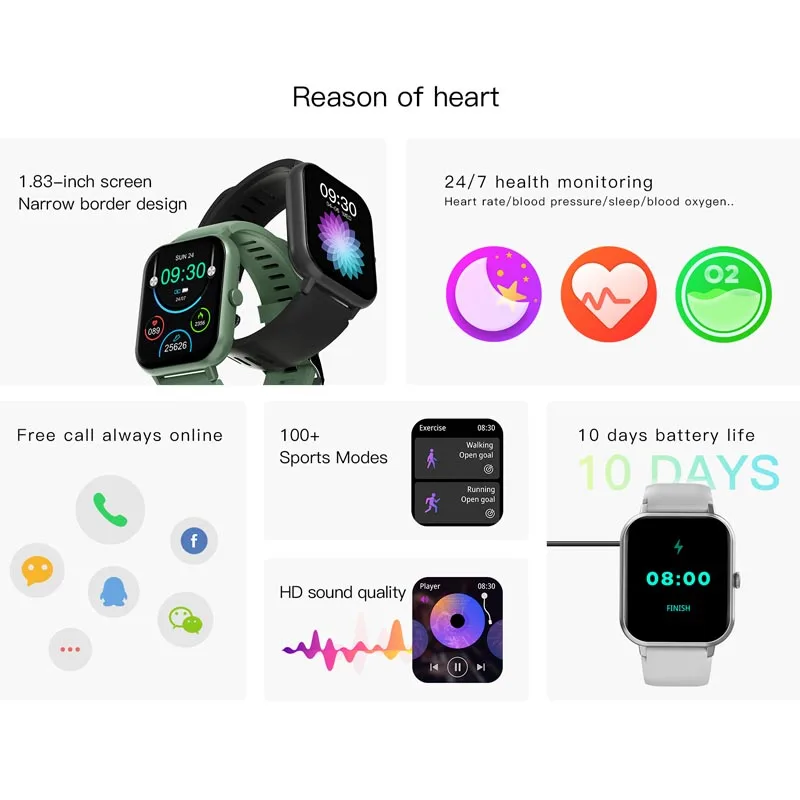 치베어 스마트워치 남성용 HD 블루투스 통화 스포츠 피트니스 트래커 시계 GPS 트랙 건강 모니터 패션 남성 스마트워치 2025 신제품