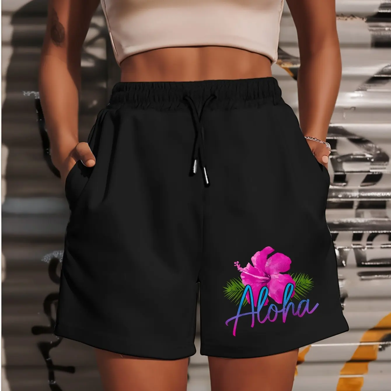 New Women's Shorts, Summer Casual Versatile Mid Length Pants, American Trend Jacket, Summer Beach Pants