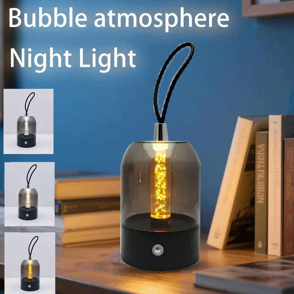 

Rechargeable LED Table Lamp 3 Colors Touch Dimmable Night Light Portable Ambient Light Bedroom Decor Outdoor Camping Lanterns