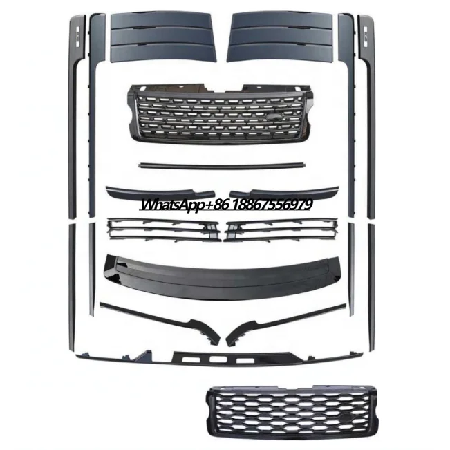 

Black Front Grille Side Fender Rear Trim Body Kit for RANGE ROVER VOGUE L405 2013 2014 2015 2016 2017