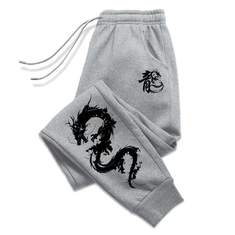 2025 Newest Fashion Men\'s Dragon Printed Sweatpants High Quality Male Autumn Winter Casual Sport Jogger Pants Best Cool Trousers