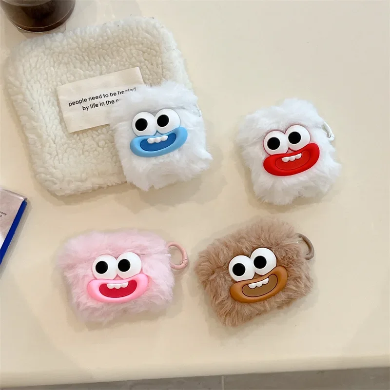 

Plush Cute Sausage Mouth Case for AirPods Pro2 Airpod Pro 1 2 3 4 Bluetooth Earbuds Charging Box Protective Earphone Case Cover