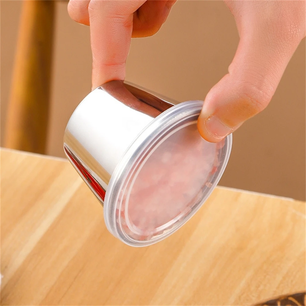 

8pcs 70ML Stainless Steel Dressing Container With Silicone Lids Reusable Leakproof Condiment Containers For Kitchen Food Storag