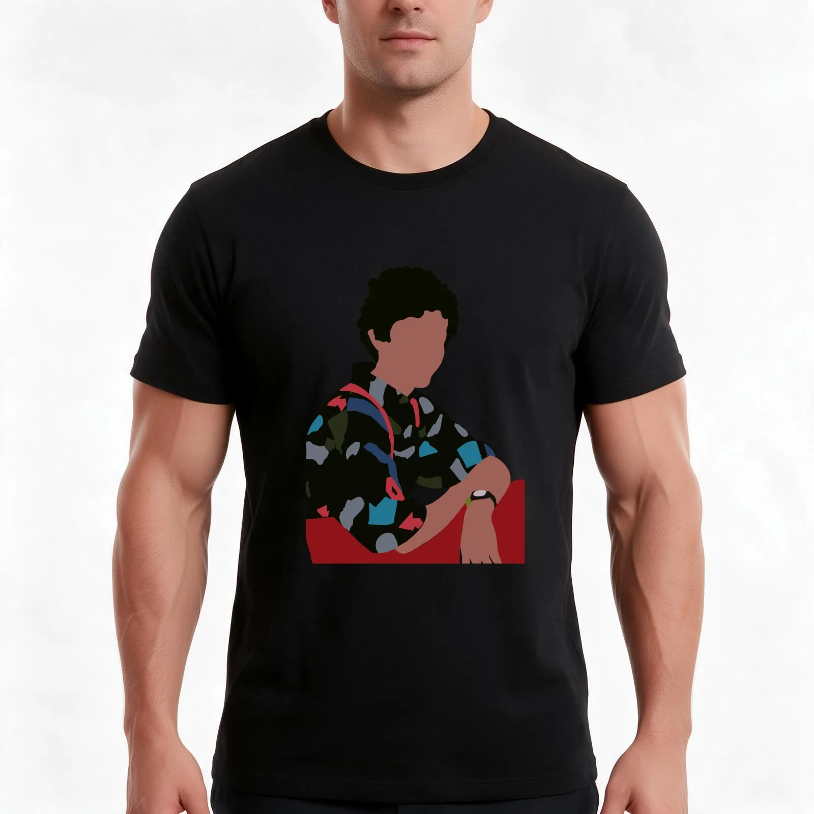 Samuel Screech Powers T-Shirt, Summer Casual Cotton Tee, Oversized Streetwear Tops, Vintage Graphic Print, Unisex Men Women