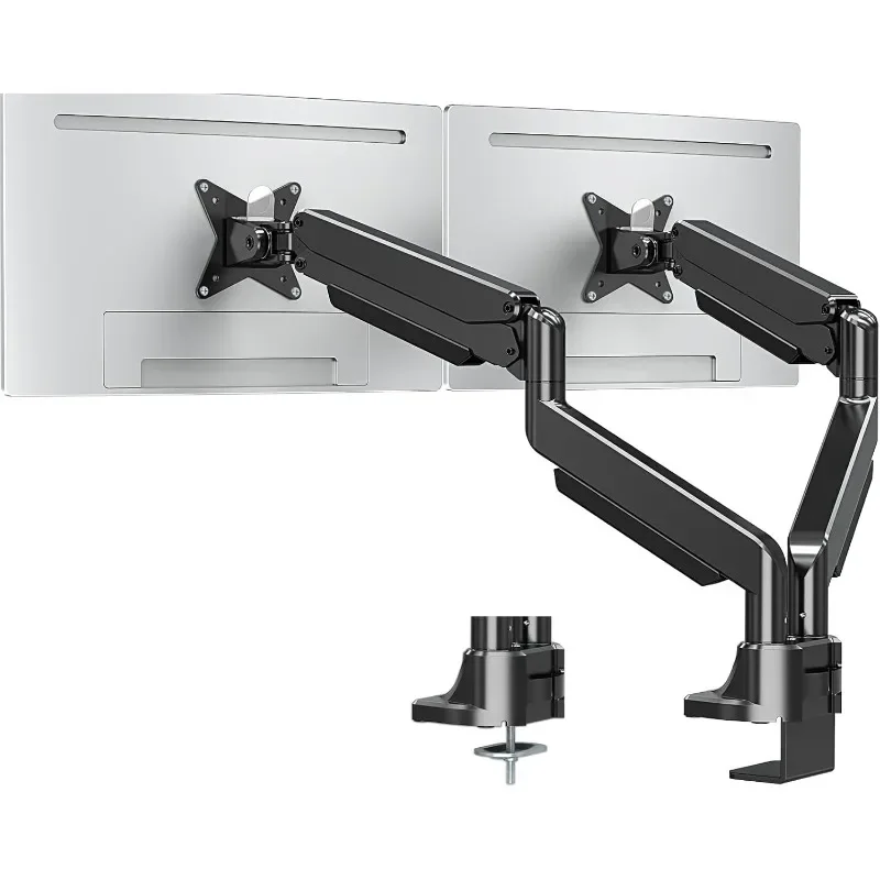 Dual Monitor Mount fits 17''-42'' Ultrawide Screen, Holds 6.6-33lbs, Dual Monitor Arm Desk Mount, Heavy Duty Gas Spring Monitor