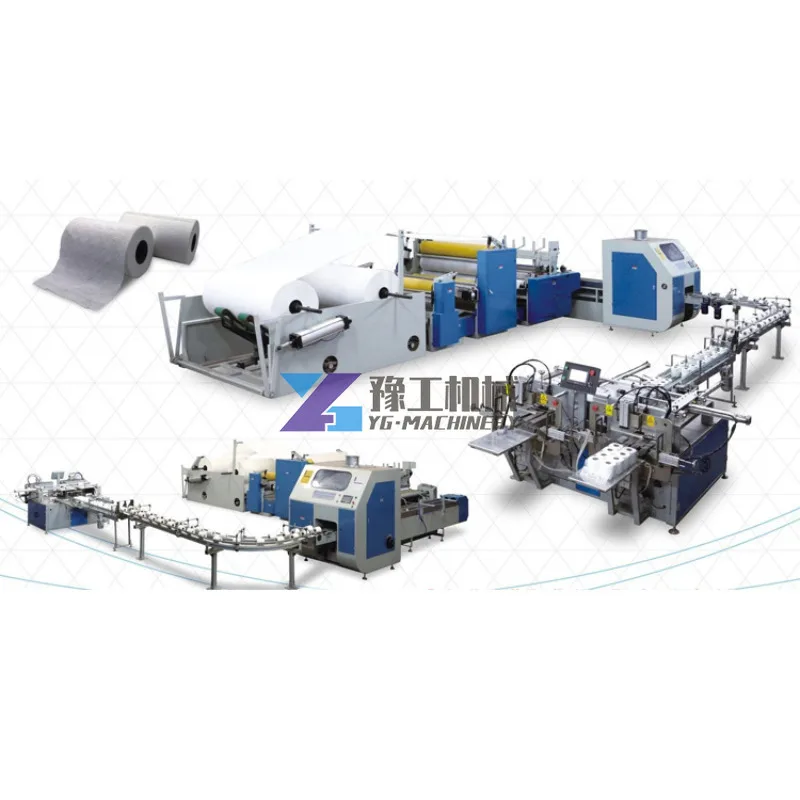 Small Toilet Paper Roll Band Saw Cutting Machine To Make Toilet Paper Product Making Production Line