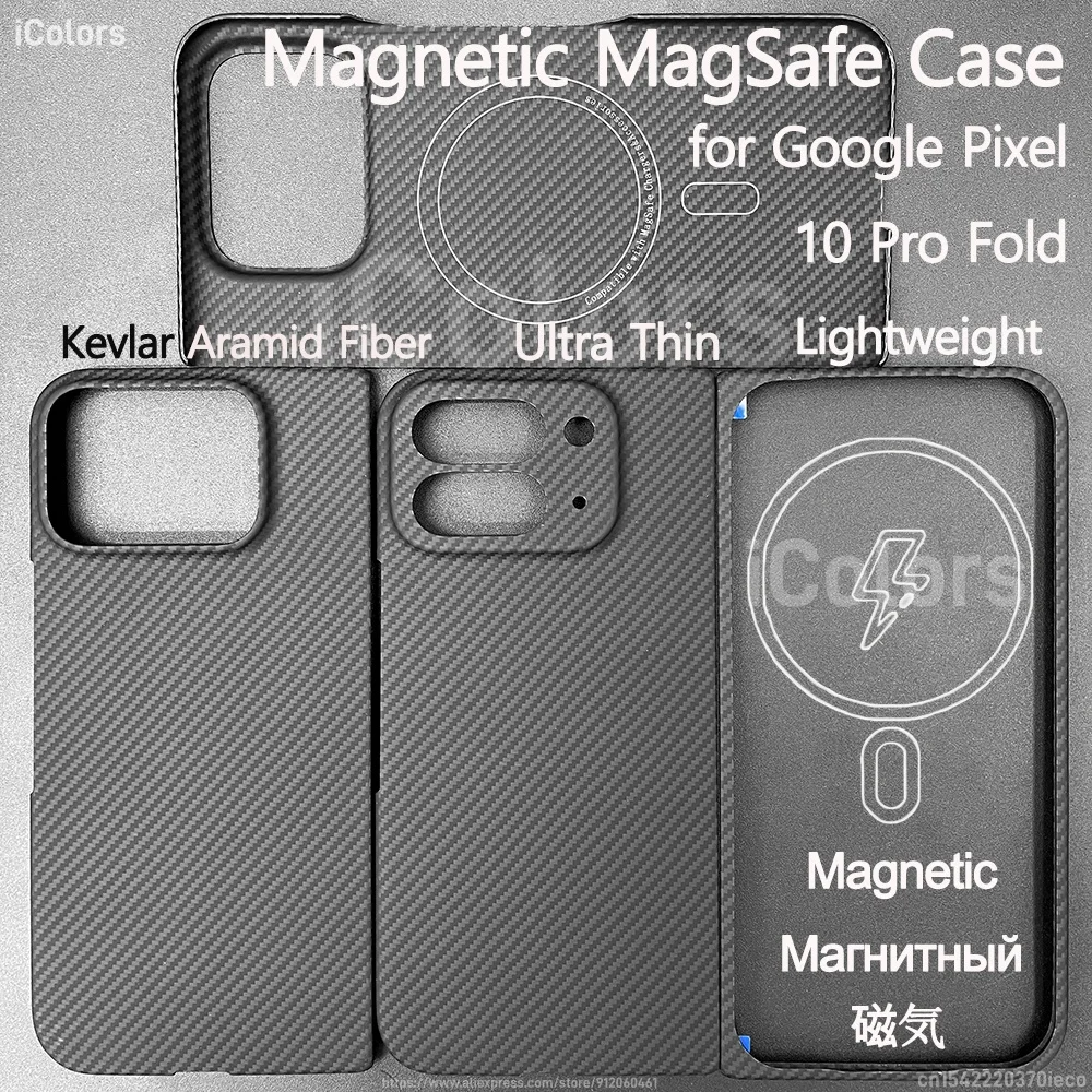 Étui Ultra fin en Fiber d'aramide pour Google Pixel 10 Pro, housse d'armure pliable, légère, résistante aux rayures, Compatible avec MagSafe
