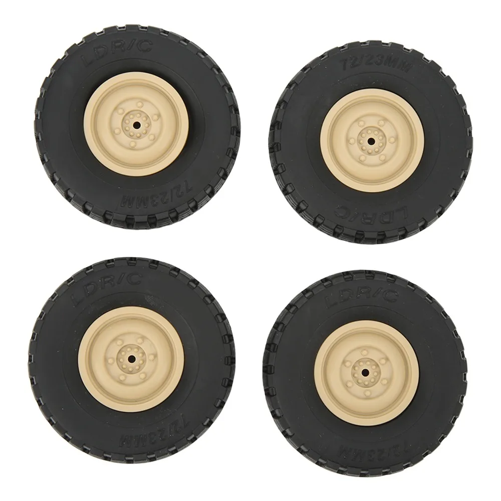 4Pcs/Set 70mm Diameter RC Car Wheels Rubber High Performance RC Tires RC Wheels Tire Set for Unimog Model P06 RC Car Crawler Car