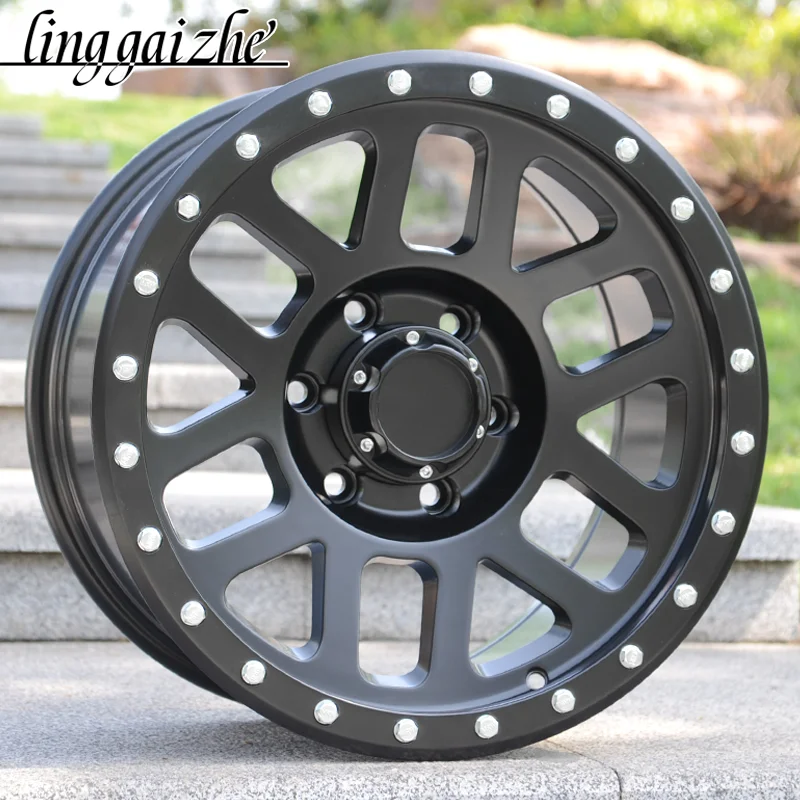 Off-road rims17*9 ET0 6X139.7 Subblack Offset Negative wheels for Toyota Prado Ford Bronco