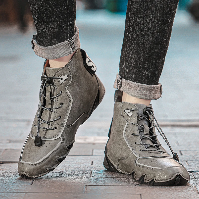 أحذية شتوية للرجال أحذية رياضية دافئة مقاومة للماء وغير قابلة للانزلاق - شباشب شتوية أحذية تنس للرجال #4