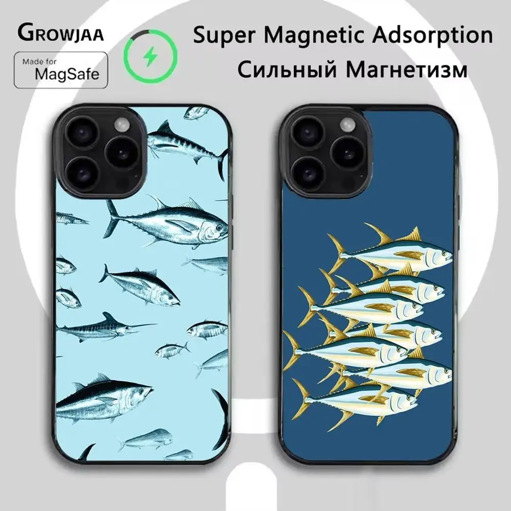 

Bluefin Tuna Phone Case For iPhone 16e,16,15,14,13,12,11,Plus,Pro,Max,Mini Magsafe Magnetic Wireless Charging