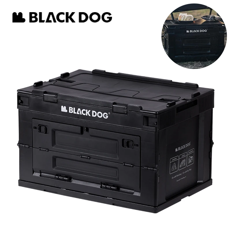 

Naturehike BLACKDOG PP Storage Box Portable Foldable Large for Picnic Outdoor Camping Travel Storage Sundries Bag Car Box 50L