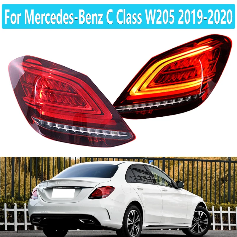 

LEDTail Lights For Mercedes Benz C-Class W205 C180 C200 C260 2019 2020 Rear Turn Signal Light Stop Brake Reversing Lamp Driving