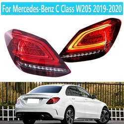 LEDTail Lights For Mercedes Benz C-Class W205 C180 C200 C260 2019 2020 Rear Turn Signal Light Stop Brake Reversing Lamp Driving