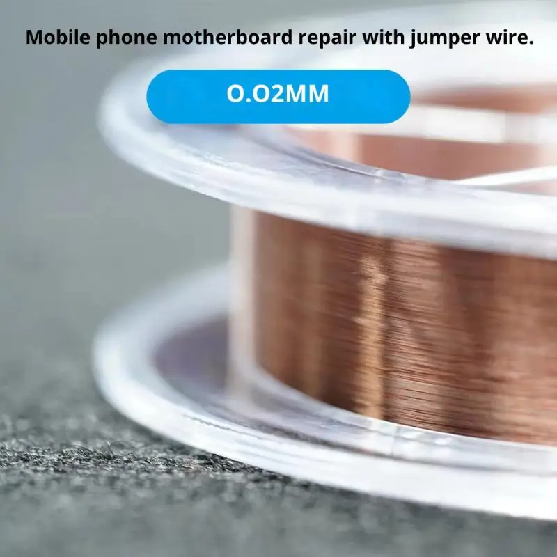 

1Pcs 0.009/0.02mm Ultra-soft Copper Wire CPU Silver Thread Repair Jumper Wire For Mobile Phones Motherboard Repair Tools