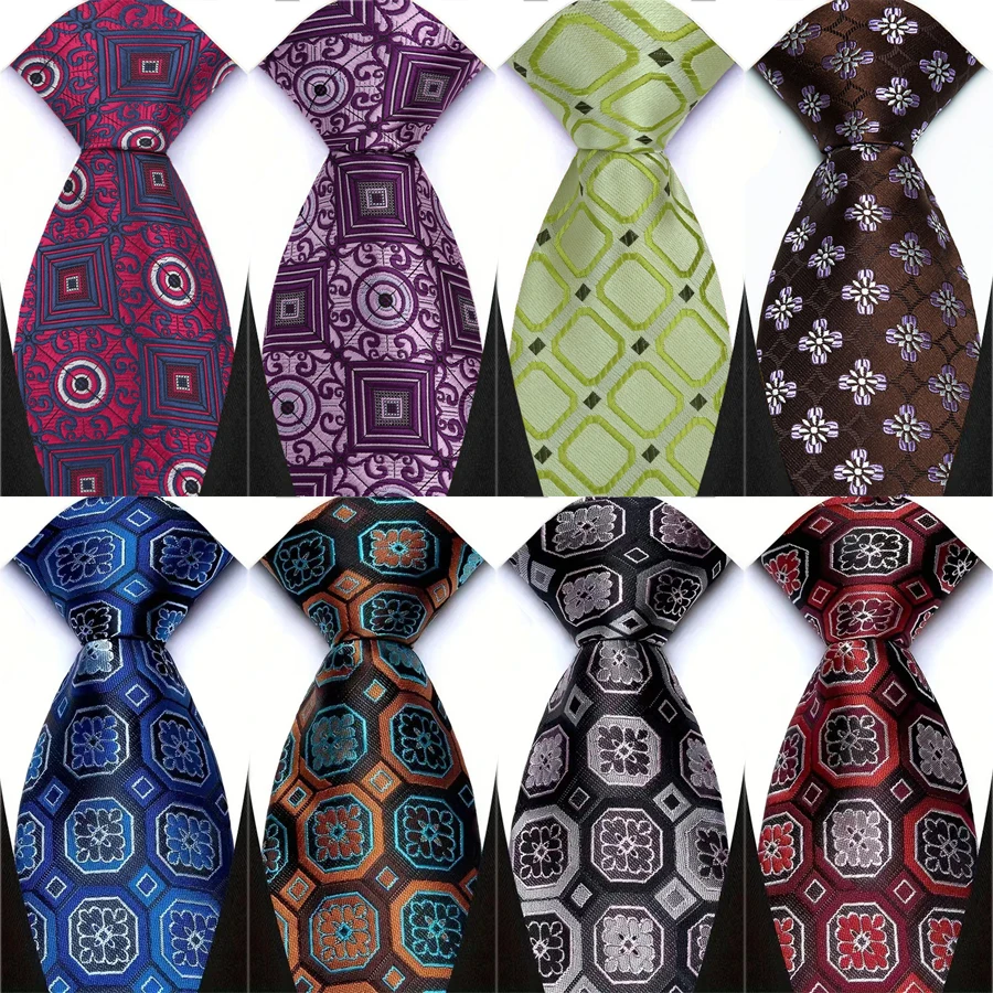 Herren-Krawatte, 8 cm, klassisch, floral, kariert, Jacquard-gewebte Krawatten, Business, Hochzeit, Party, Alltag, Anzug, Krawatte, Accessoire, Geschenk