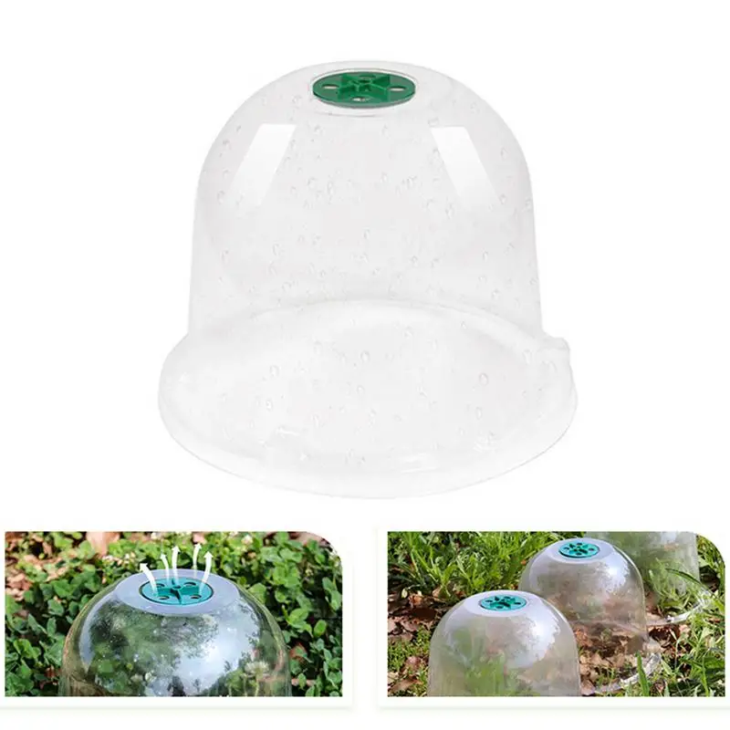 Plant Nursery Pot Transparent Plastic PET Seed Stater Greenhouse Propagation Dome Cloches For Observe Growth Planter Containers