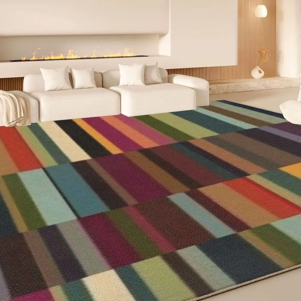 

VIKAMA Plush Loop - Pile Material Universal Living Room and Bedside Mat, Soft and Skin - Friendly, Wear - Resistant and Durable,