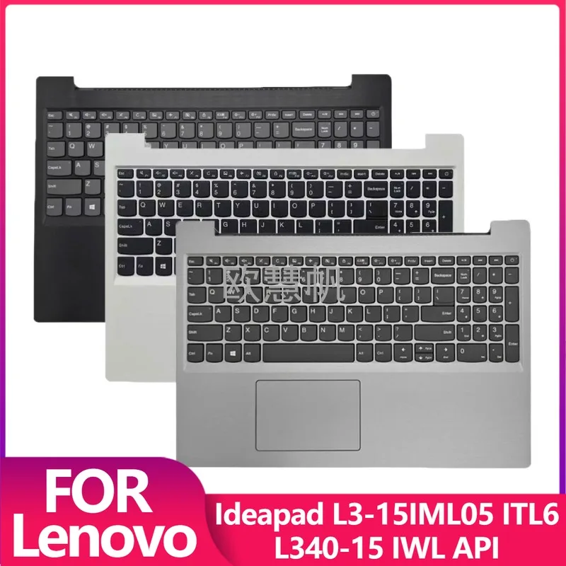 T New for Lenovo Ideapad L3-15IML05 L3-15ITL6 L340-15 L340-15IWL L340-15API Laptop Palmrest with Keyboard Non-Backlit 15.6