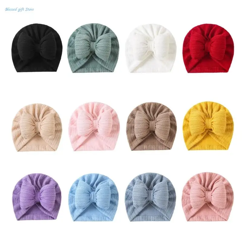 

Soft Fetal Caps Solid Color Warm Bonnet Trend Headwrap for Newborns Toddler