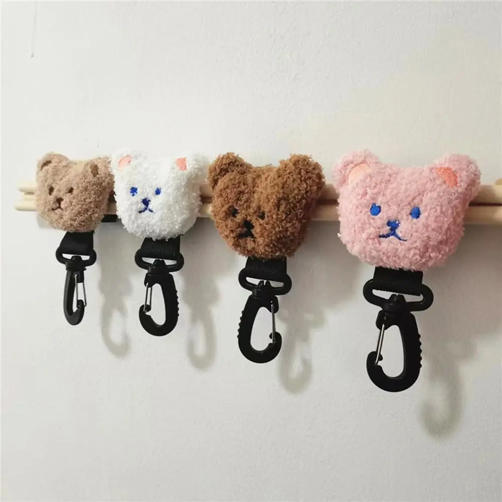 

Durable Lovely Embroidery Pram Hook Bear Plush Bag Hanging Hook Stroller Hooks Stroller Accessory Baby Stroller Organizer Hook