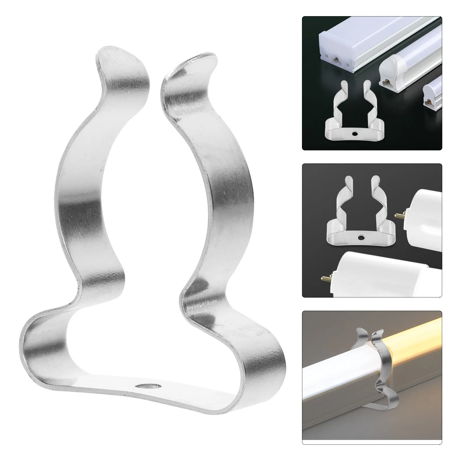 20Pcs Lamp Clamps Metal Light Clamps Tube Support for LED Lights and Bulb Fixtures Lamp Clip Light Clamp