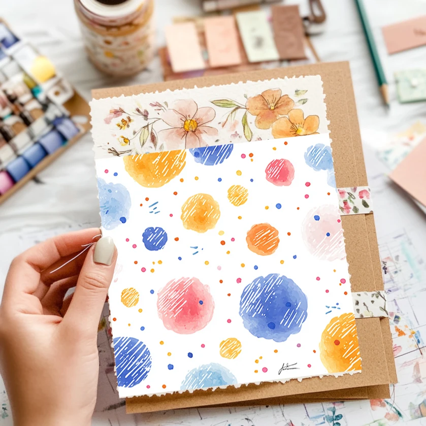 Papier do scrapbookingu 15x15 cm (36 arkuszy): Abstrakcyjne wzory w stylu splash art do scrapbookingu, origami i dekoracji domu DIY – Artykuły papiernicze do rękodzieła