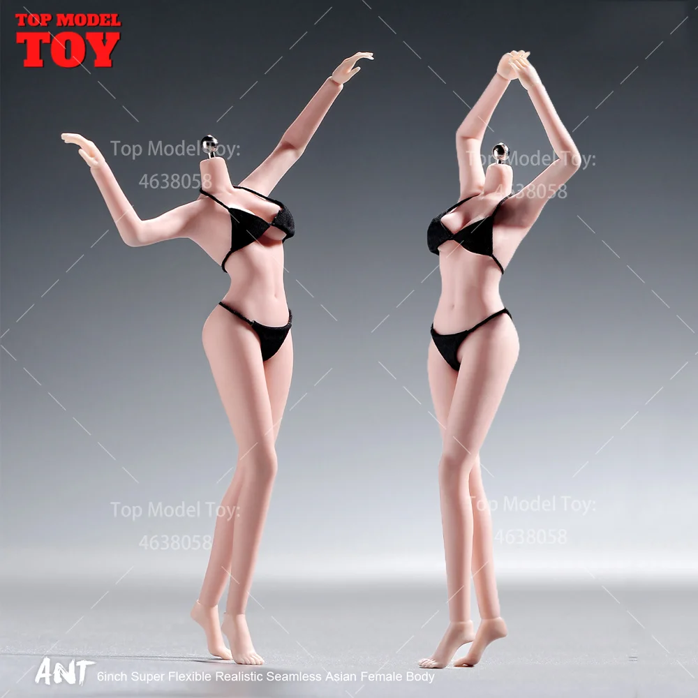 

ANT T305 1/12 Super-Flexible Seamless Body with Detachable Feet 14.5cm Heigh Pale/Suntan Female Soldier Action Figure Dolls Toy