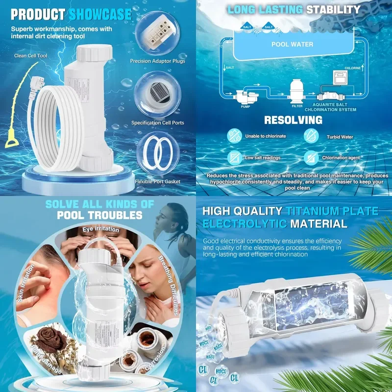 2 Years Warranty T-15 Pool Salt Turbo Cell Chlorinator Generator Hayward T Cell T15 TCEll940 TCELL Pool Tools Accessories