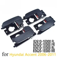Manija de puerta Interior, manijas abiertas de puerta Interior negras para Hyundai Accent 2006 2007 2008 2009 2010 2011, accesorios de coche 82610-1E000