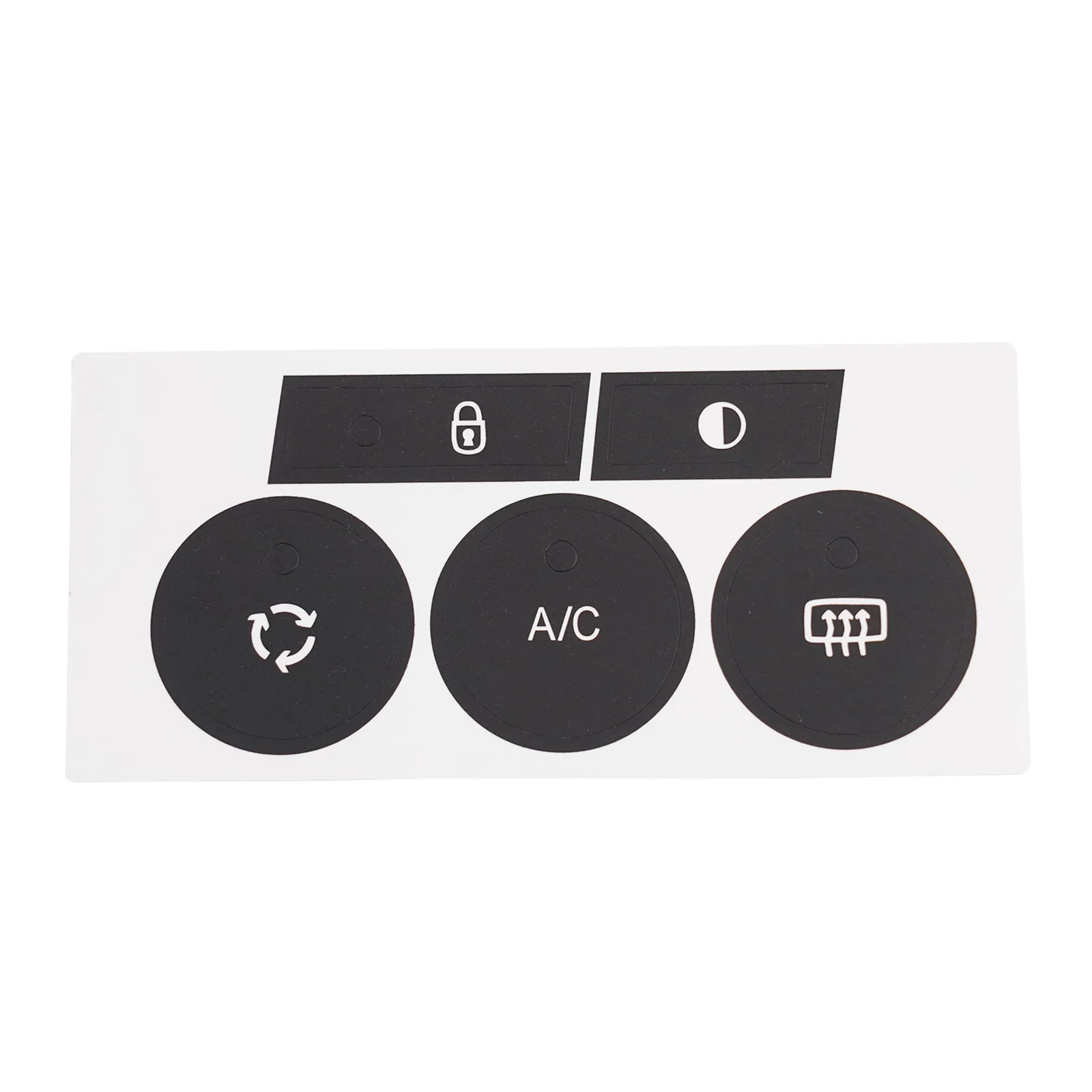 C4 Button Stickers C4 A/C Control Button Repair Abscission Resistant Black Overlay Firm Adhesion For C4 2014-2018