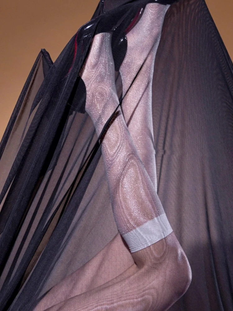 Starlight Socks Medium Stockings Black Elastic Formal Wonm's Silk Stockings Horse Oil Mirror Bright Silk Mid-calf white stocking