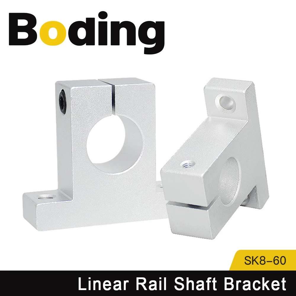 BODING SK8 SK10 SK12 SK13 SK16 SK20 SK25 SK30 Shaft Support Linear Shaft Bracket Linear Rod for CNC Router 3D Printer Part