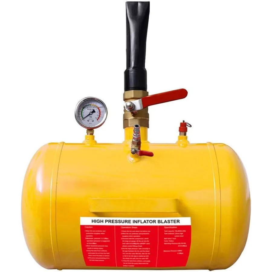 

10 галлонов 145PSI Air Tire Bead Blaster Tool Инструмент для накачивания шин Автомобильный грузовик Трактор Инструмент для сидения с манометром Han