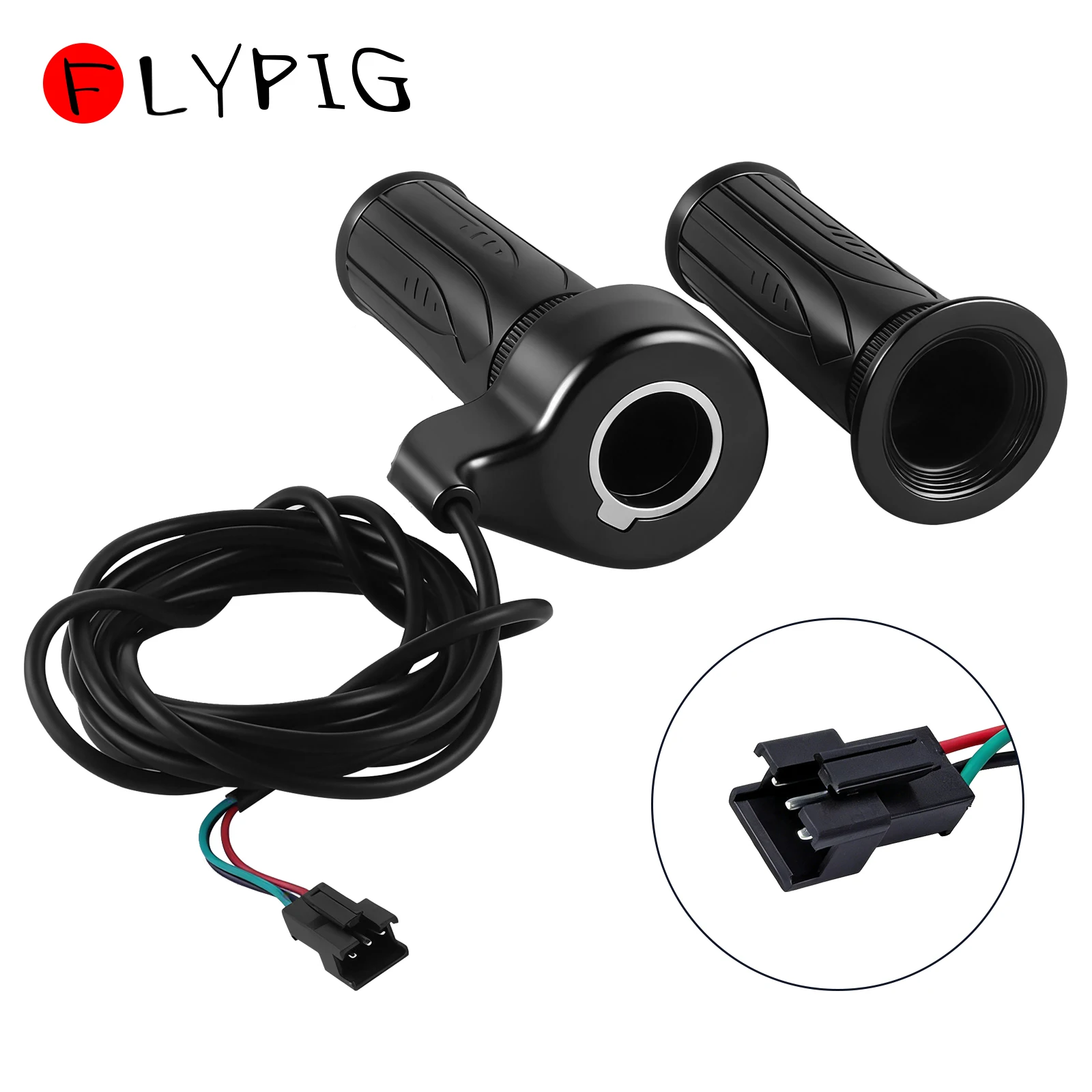

Full Twist Throttle Grip (SM Plug) for Ebike 12V-72V Universal Electric Bike Throttle Connector for Mountain Bike Scooter