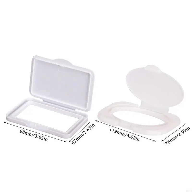 D7YD 5PCS Reusable Baby Wet Paper Lid Tissue Box PP Cover Wet Wipes Dust Cover Caps