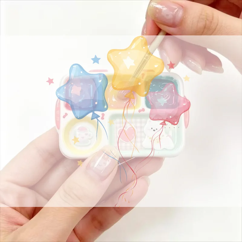 Mini Portable Nail Art Mixing Palette With Multi-Grid Gel Polish Mixing Tray,Suitable For Salon & Home Use, Color Mixing Board