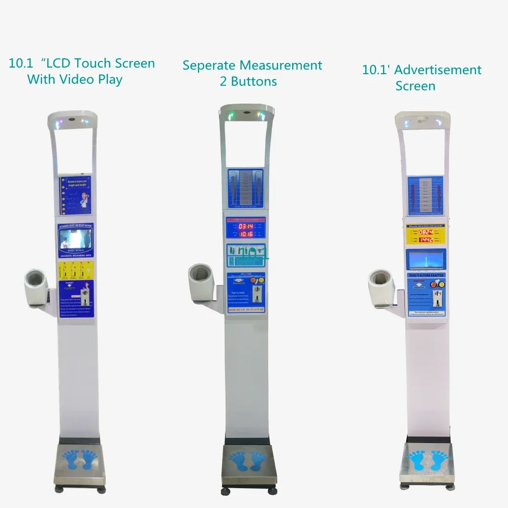 DHM-15B  Coin-operated Electronic Height And Weight Scale With BMI Analyzer and blood oxygen