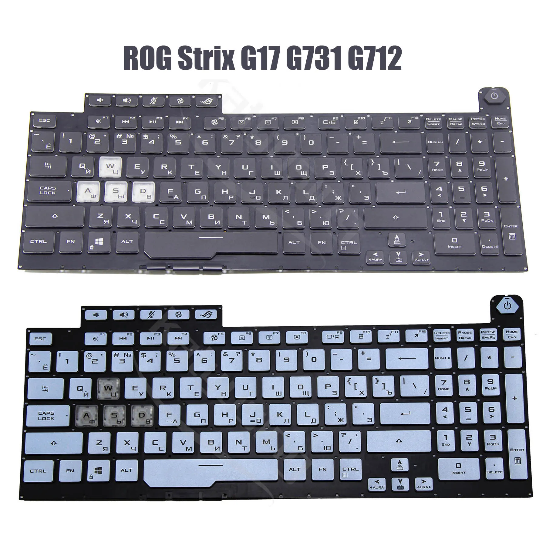 RU US SP Keyboard for Asus ROG Strix G17 G731 G731G  G731GT G731GU G712LU G712LV G712LW G712  0KNR0-6813US00 V185026JS1 Backlit