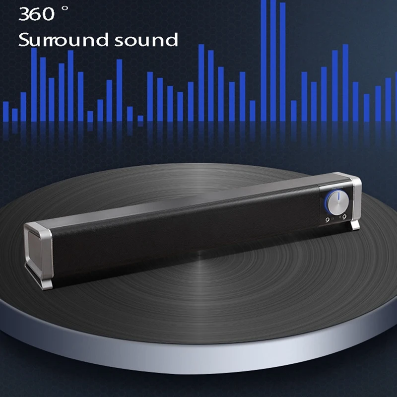 컴퓨터 스피커 스테레오 USB 전원 블루투스 사운드 바, 보조 멀티미디어 스피커, PC 노트북 데스크탑 스피커, 3.5mm