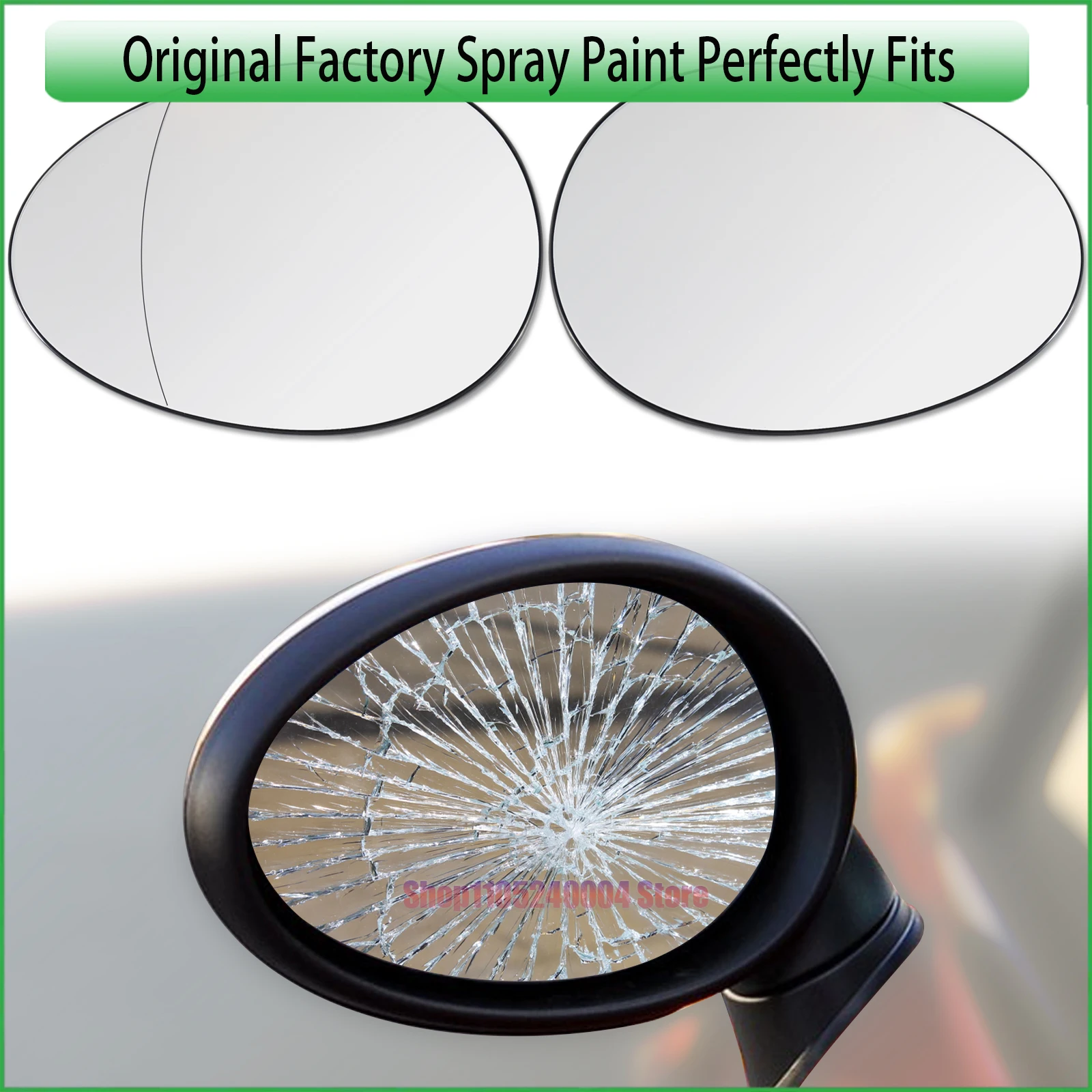 Heated Rearview Mirror Glass Lens Compatible For BMW Mini Cooper R55 R56 R57 2007-2015 51162755625 51162755626 Car Exterior Part