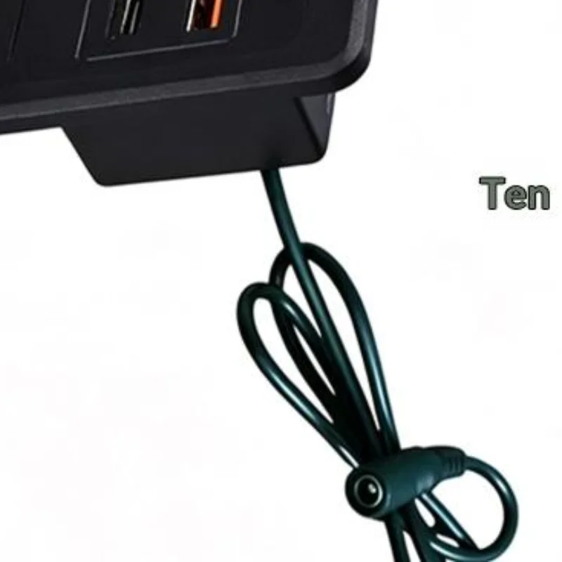 1Set 2-Port USB Desktop Port Square Desktop Charging Station USB And C-Type Embedded Power Adapter