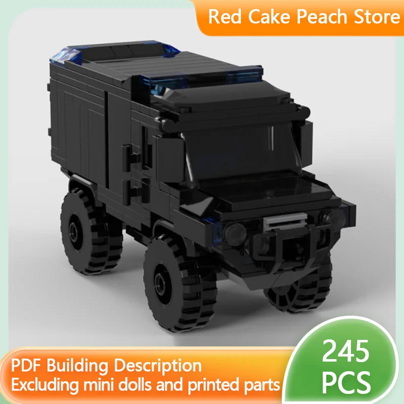 

Модель городской автомобиль MOC, строительные кирпичи, бронированный транспортный грузовик, модульная технология, детские праздничные подарки, сборные игрушки, костюм